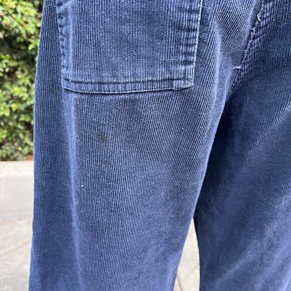 Vintage 1980s OP Ocean Pacific Wide Leg Corduroy Blue Pants Unisex Surfer - Picture 3 of 13